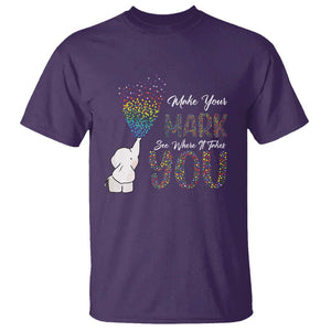 Dot Day T Shirt Make Your Mark And See Where It Takes Cute Elephant TS09 Purple Print Your Wear