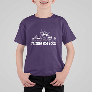 Vegetarian T Shirt For Kid Friends Not Food TS09 Purple Print Your Wear