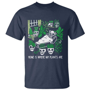 Home Is Where My Plants Are Garden Skeleton T Shirt TS09 Navy Print Your Wear