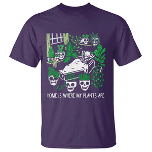 Home Is Where My Plants Are Garden Skeleton T Shirt TS09 Purple Print Your Wear