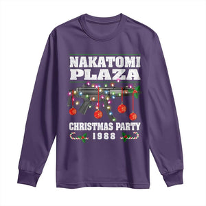 Christmas Nakatomi Plaza 1988 Long Sleeve Shirt Christmas Lights Machine Gun TS09 Purple Print Your Wear