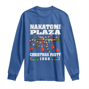 Christmas Nakatomi Plaza 1988 Long Sleeve Shirt Christmas Lights Machine Gun TS09 Royal Blue Print Your Wear