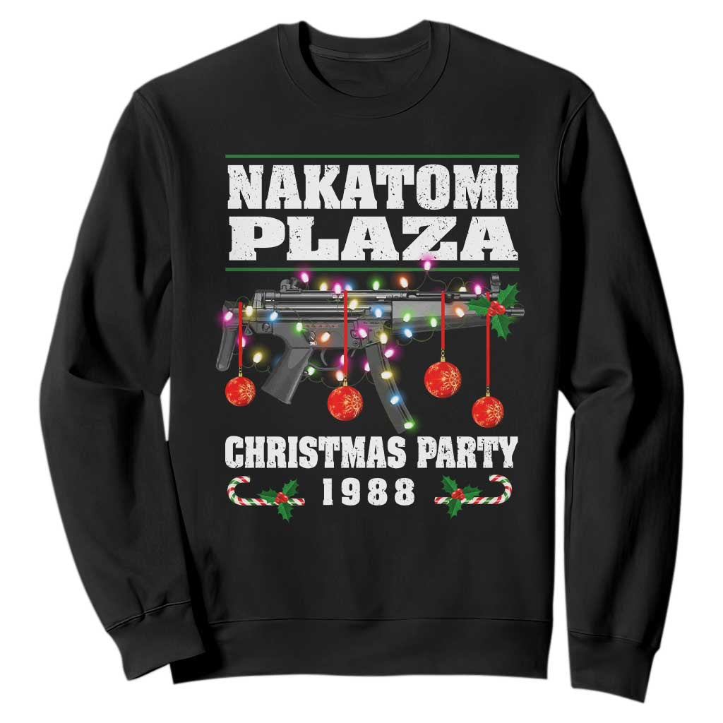 Christmas Nakatomi Plaza 1988 Sweatshirt Christmas Lights Machine Gun TS09 Black Print Your Wear
