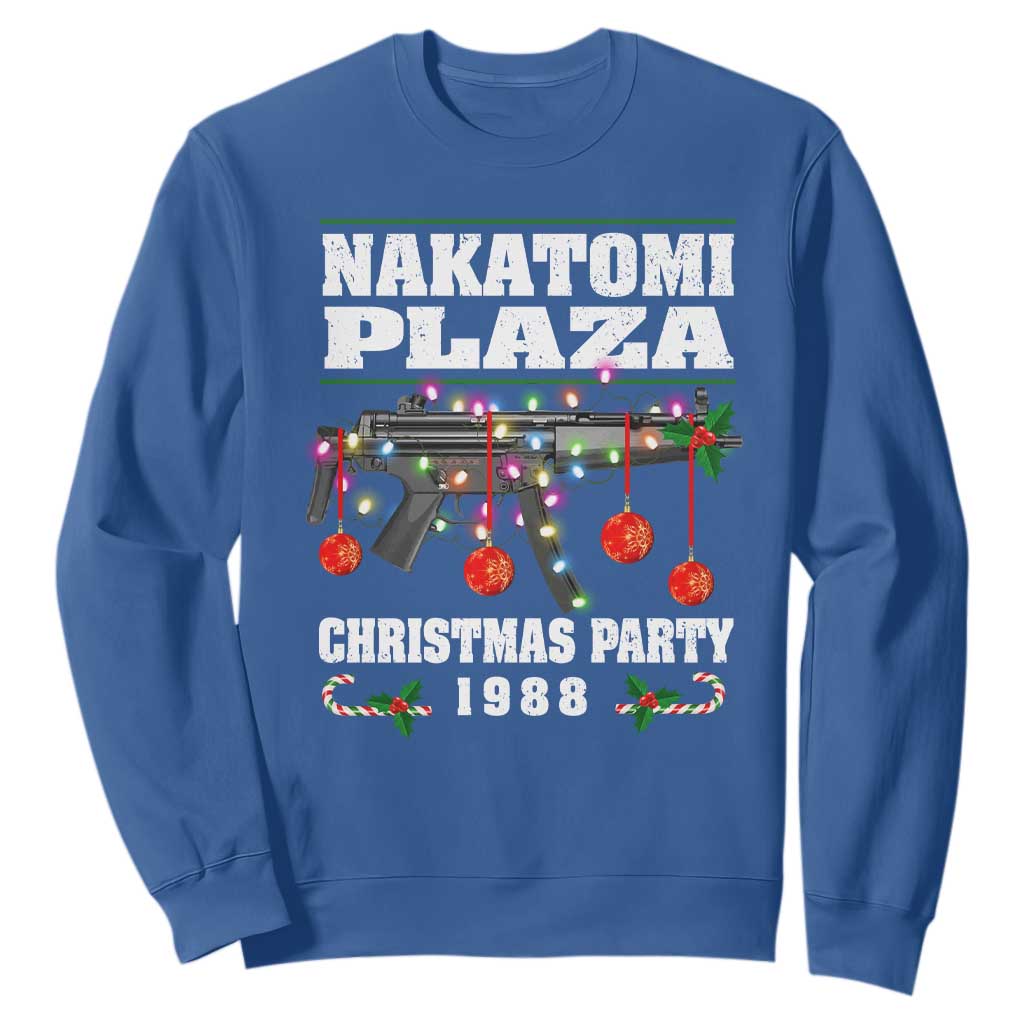 Christmas Nakatomi Plaza 1988 Sweatshirt Christmas Lights Machine Gun TS09 Royal Blue Print Your Wear