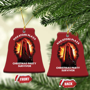 Nakatomi Plaza Christmas Party Survivor Christmas Ornament TS09 Bell Flake Red Print Your Wear