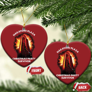 Nakatomi Plaza Christmas Party Survivor Christmas Ornament TS09 Heart Red Print Your Wear