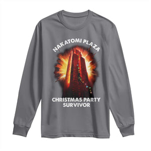 Nakatomi Plaza Christmas Party Survivor Long Sleeve Shirt TS09 Charcoal Print Your Wear