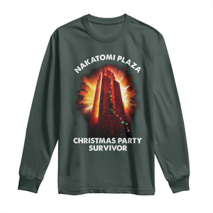 Nakatomi Plaza Christmas Party Survivor Long Sleeve Shirt TS09 Dark Forest Green Print Your Wear