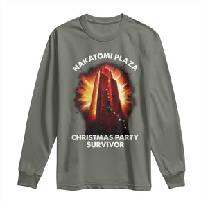 Nakatomi Plaza Christmas Party Survivor Long Sleeve Shirt TS09 Military Green Print Your Wear