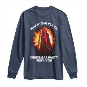 Nakatomi Plaza Christmas Party Survivor Long Sleeve Shirt TS09 Navy Print Your Wear