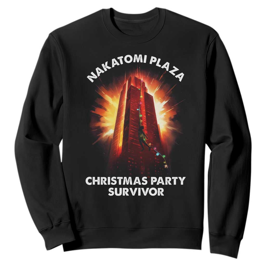 Nakatomi Plaza Christmas Party Survivor Sweatshirt TS09 Black Print Your Wear