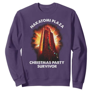 Nakatomi Plaza Christmas Party Survivor Sweatshirt TS09 Purple Print Your Wear