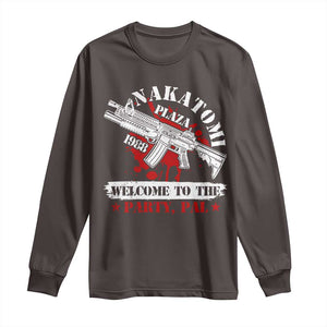 Christmas Nakatomi Plaza 1988 Long Sleeve Shirt Welcome To The Party Pal TS09 Dark Chocolate Print Your Wear