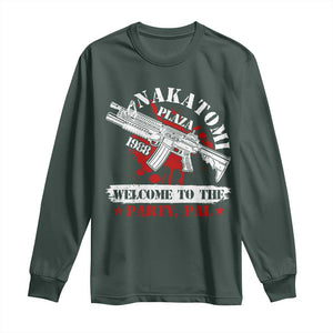 Christmas Nakatomi Plaza 1988 Long Sleeve Shirt Welcome To The Party Pal TS09 Dark Forest Green Print Your Wear