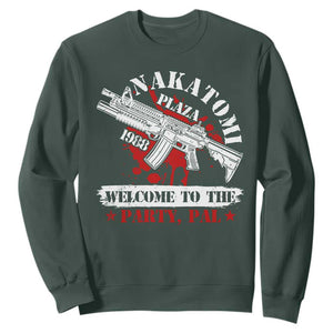 Christmas Nakatomi Plaza 1988 Sweatshirt Welcome To The Party Pal TS09 Dark Forest Green Print Your Wear