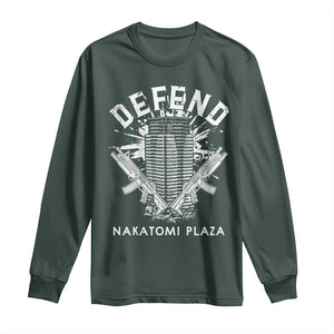 Defend Nakatomi Plaza Funny Christmas Long Sleeve Shirt TS09 Dark Forest Green Print Your Wear