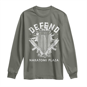 Defend Nakatomi Plaza Funny Christmas Long Sleeve Shirt TS09 Military Green Print Your Wear