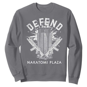 Defend Nakatomi Plaza Funny Christmas Sweatshirt TS09 Charcoal Print Your Wear