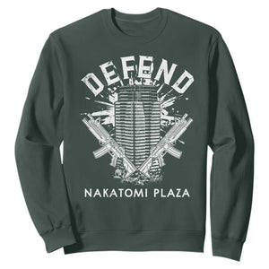 Defend Nakatomi Plaza Funny Christmas Sweatshirt TS09 Dark Forest Green Print Your Wear