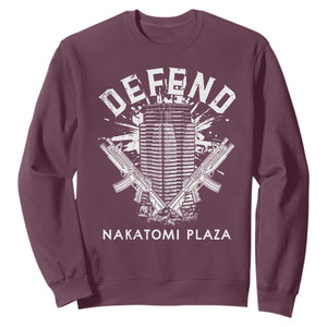 Defend Nakatomi Plaza Funny Christmas Sweatshirt TS09 Maroon Print Your Wear