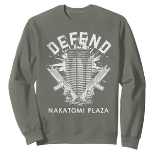 Defend Nakatomi Plaza Funny Christmas Sweatshirt TS09 Military Green Print Your Wear