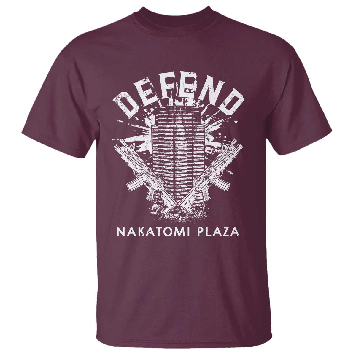 Defend Nakatomi Plaza Funny Christmas T Shirt TS09 Maroon Print Your Wear