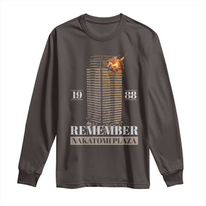 Remember Nakatomi Plaza 1988 Long Sleeve Shirt TS09 Dark Chocolate Print Your Wear