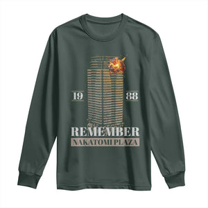 Remember Nakatomi Plaza 1988 Long Sleeve Shirt TS09 Dark Forest Green Print Your Wear