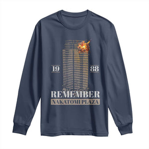 Remember Nakatomi Plaza 1988 Long Sleeve Shirt TS09 Navy Print Your Wear