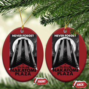 Never Forget Nakatomi Plaza 1988 Christmas Ornament TS09 Oval Red Print Your Wear