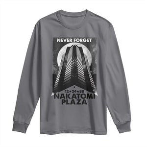 Never Forget Nakatomi Plaza 1988 Long Sleeve Shirt TS09 Charcoal Print Your Wear