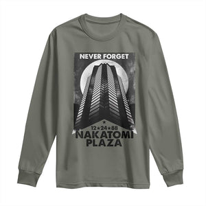 Never Forget Nakatomi Plaza 1988 Long Sleeve Shirt TS09 Military Green Print Your Wear