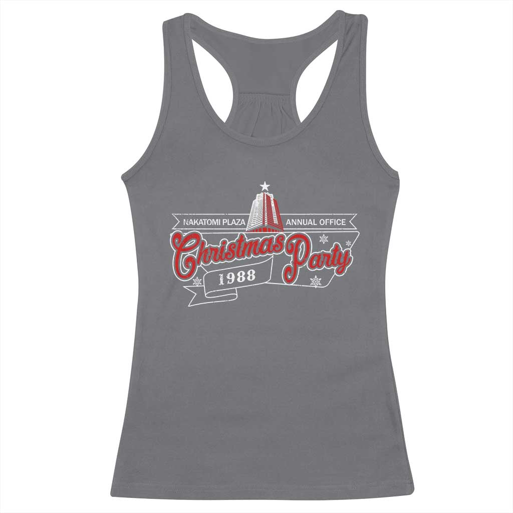 Nakatomi Plaza Christmas Party 1988 Racerback Tank Top TS09 Charcoal Print Your Wear