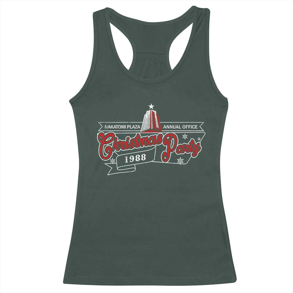 Nakatomi Plaza Christmas Party 1988 Racerback Tank Top TS09 Dark Forest Green Print Your Wear