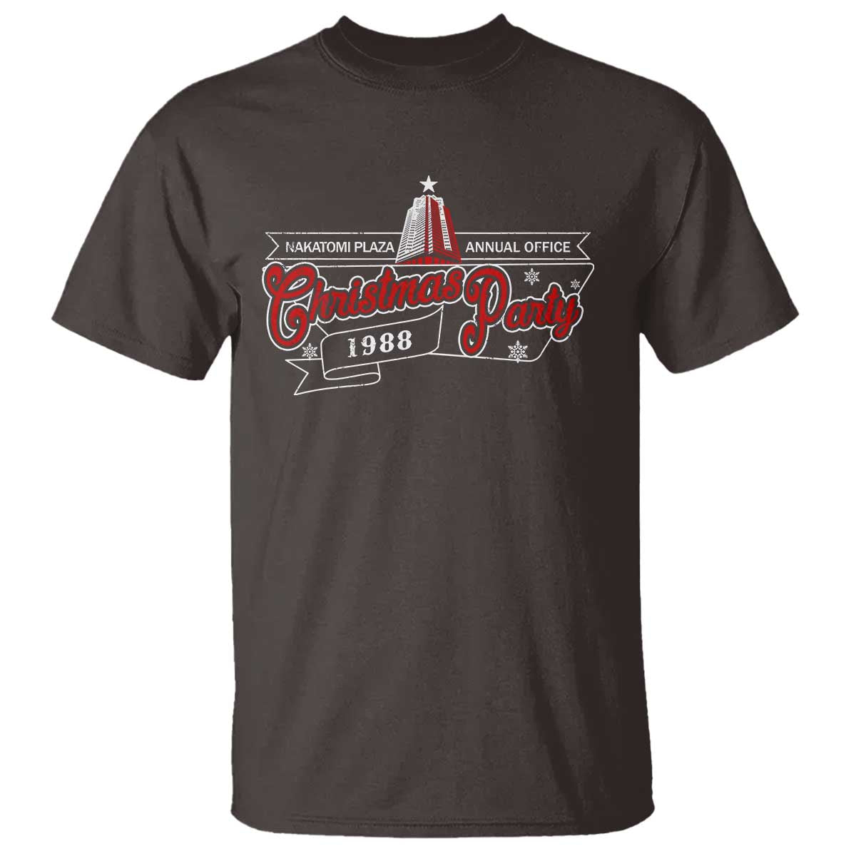 Nakatomi Plaza Christmas Party 1988 T Shirt TS09 Dark Chocolate Print Your Wear