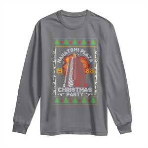 Nakatomi Plaza Christmas Party 1988 Machine Gun Long Sleeve Shirt TS09 Charcoal Print Your Wear