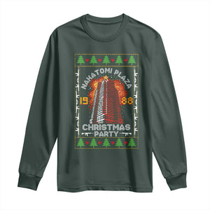 Nakatomi Plaza Christmas Party 1988 Machine Gun Long Sleeve Shirt TS09 Dark Forest Green Print Your Wear