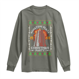 Nakatomi Plaza Christmas Party 1988 Machine Gun Long Sleeve Shirt TS09 Military Green Print Your Wear