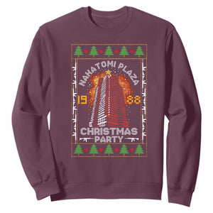 Nakatomi Plaza Christmas Party 1988 Machine Gun Sweatshirt TS09 Maroon Print Your Wear