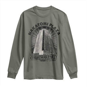 Nakatomi Plaza Long Sleeve Shirt Christmas Party 1988 Retro TS09 Military Green Print Your Wear