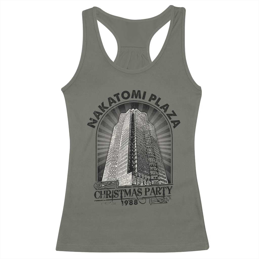 Nakatomi Plaza Racerback Tank Top Christmas Party 1988 Retro TS09 Military Green Print Your Wear