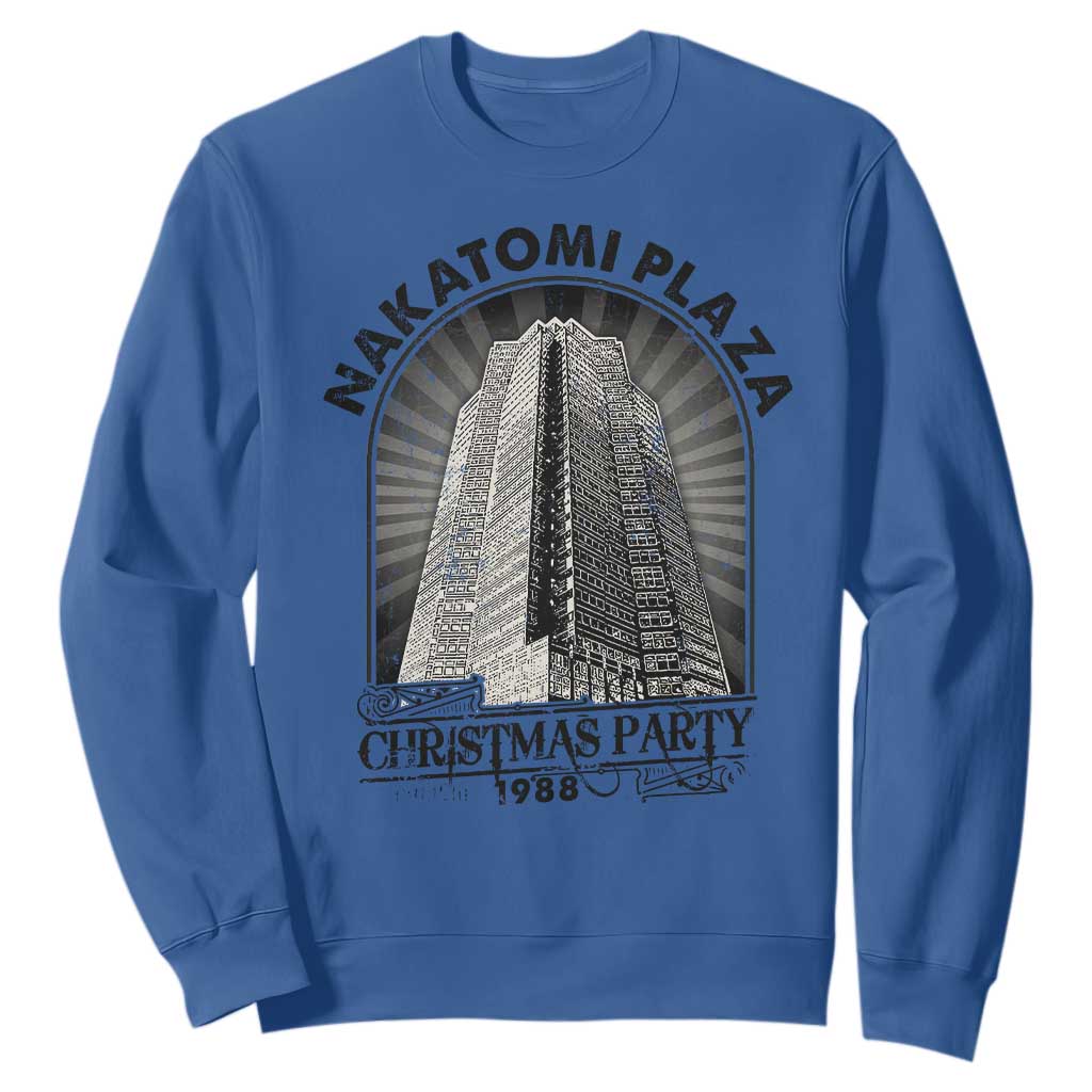 Nakatomi Plaza Sweatshirt Christmas Party 1988 Retro TS09 Royal Blue Print Your Wear