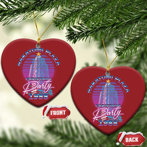 Nakatomi Plaza Christmas Party 1988 Vaporwave Christmas Ornament TS09 Heart Red Print Your Wear