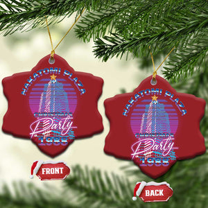 Nakatomi Plaza Christmas Party 1988 Vaporwave Christmas Ornament TS09 Snow Flake Red Print Your Wear