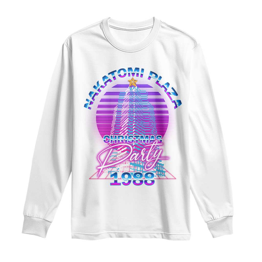 Nakatomi Plaza Christmas Party 1988 Vaporwave Long Sleeve Shirt TS09 White Print Your Wear