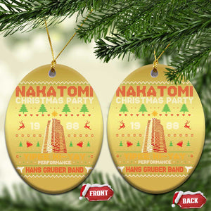 Christmas Nakatomi Christmas Ornament Yipee Ki-Yay Performance Hans Grubrer Band TS09 Oval Gold Print Your Wear