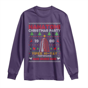 Christmas Nakatomi Long Sleeve Shirt Yipee Ki-Yay Performance Hans Grubrer Band TS09 Purple Print Your Wear