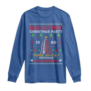 Christmas Nakatomi Long Sleeve Shirt Yipee Ki-Yay Performance Hans Grubrer Band TS09 Royal Blue Print Your Wear