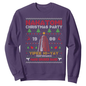 Christmas Nakatomi Sweatshirt Yipee Ki-Yay Performance Hans Grubrer Band TS09 Purple Print Your Wear