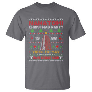 Christmas Nakatomi T Shirt Yipee Ki-Yay Performance Hans Grubrer Band TS09 Charcoal Print Your Wear